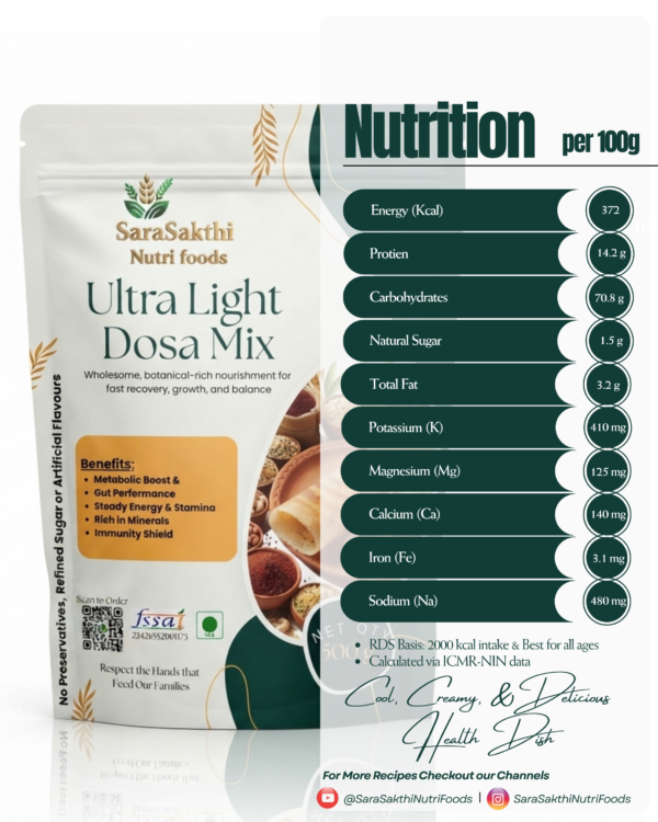 Ultra Light Dosa Mix | Skin Nourishment
