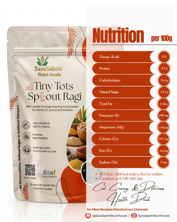 TinyTots Ragi | Ultra-Gentle Sprouted Ragi | Weaning Food